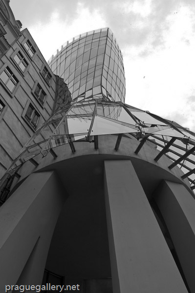 Looking up to Frank Gehry's 'Dancing House'