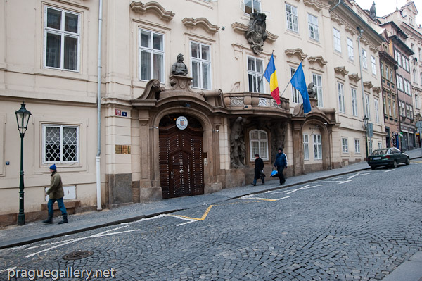 Morzin Palace (Morzinsky palac) now hosts the Romanian Embassy