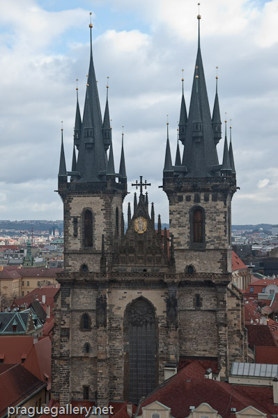 The Church of Our Lady before Týn (Kostel Matky Boží před Týnem) on Prague's Old Town Square